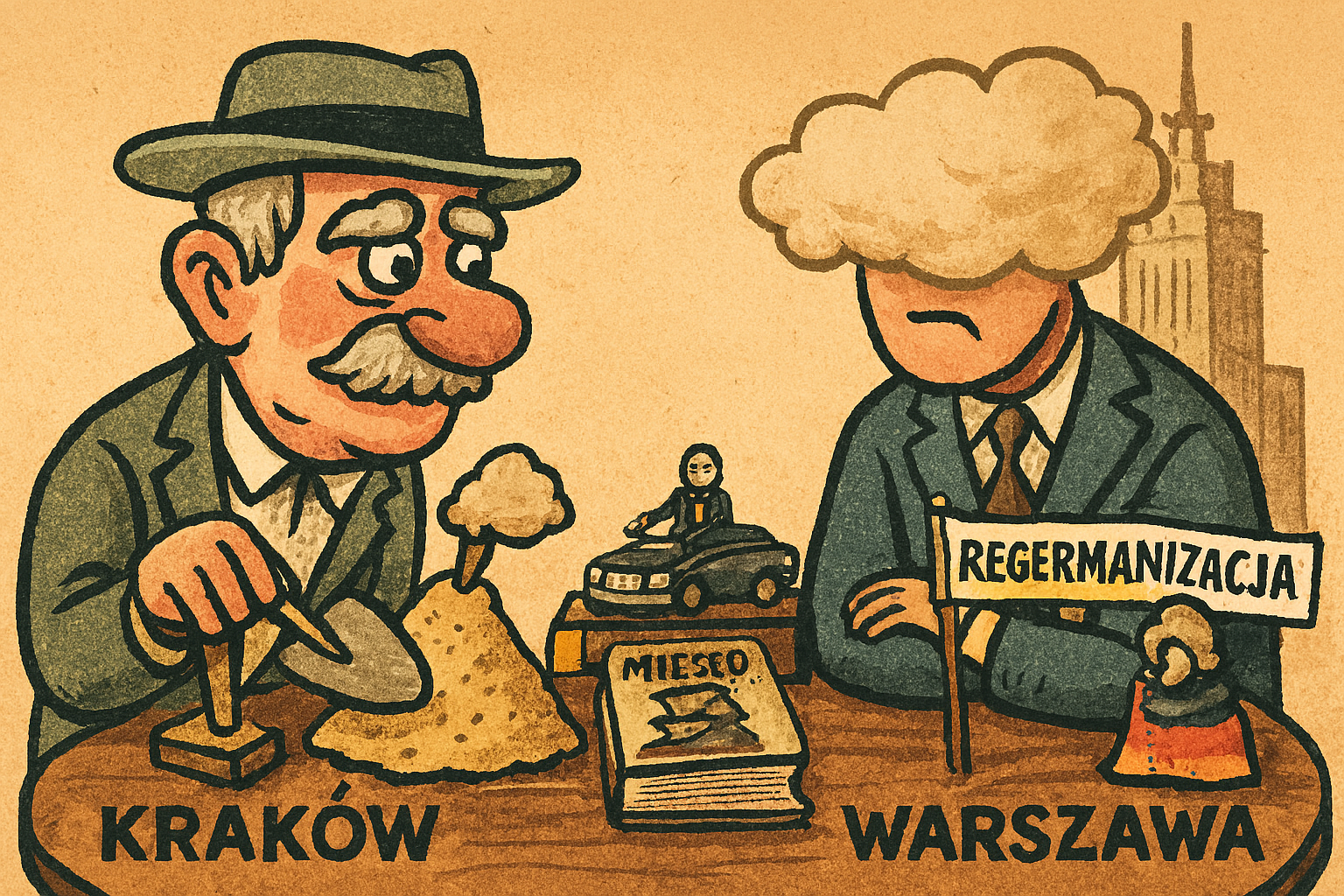 Kraków kontra Warszawa, regermanizacja i Rydzyk – rozmowa o Polsce w krzywym zwierciadle